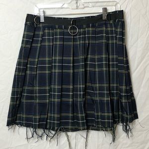 bad girl ripped plaid skirt
